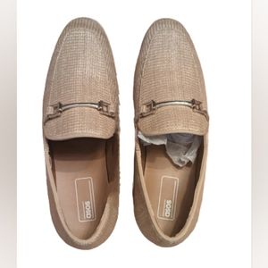 EUC ASOS Sweet looks from the ground up raffia loafers snaffle detail Apron slip